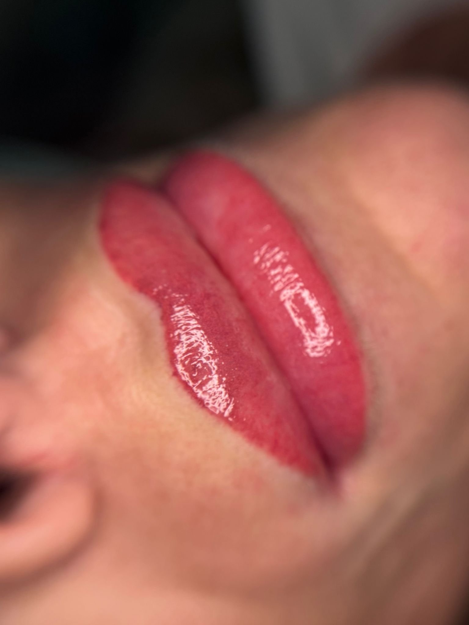 Na lipblush behandeling
